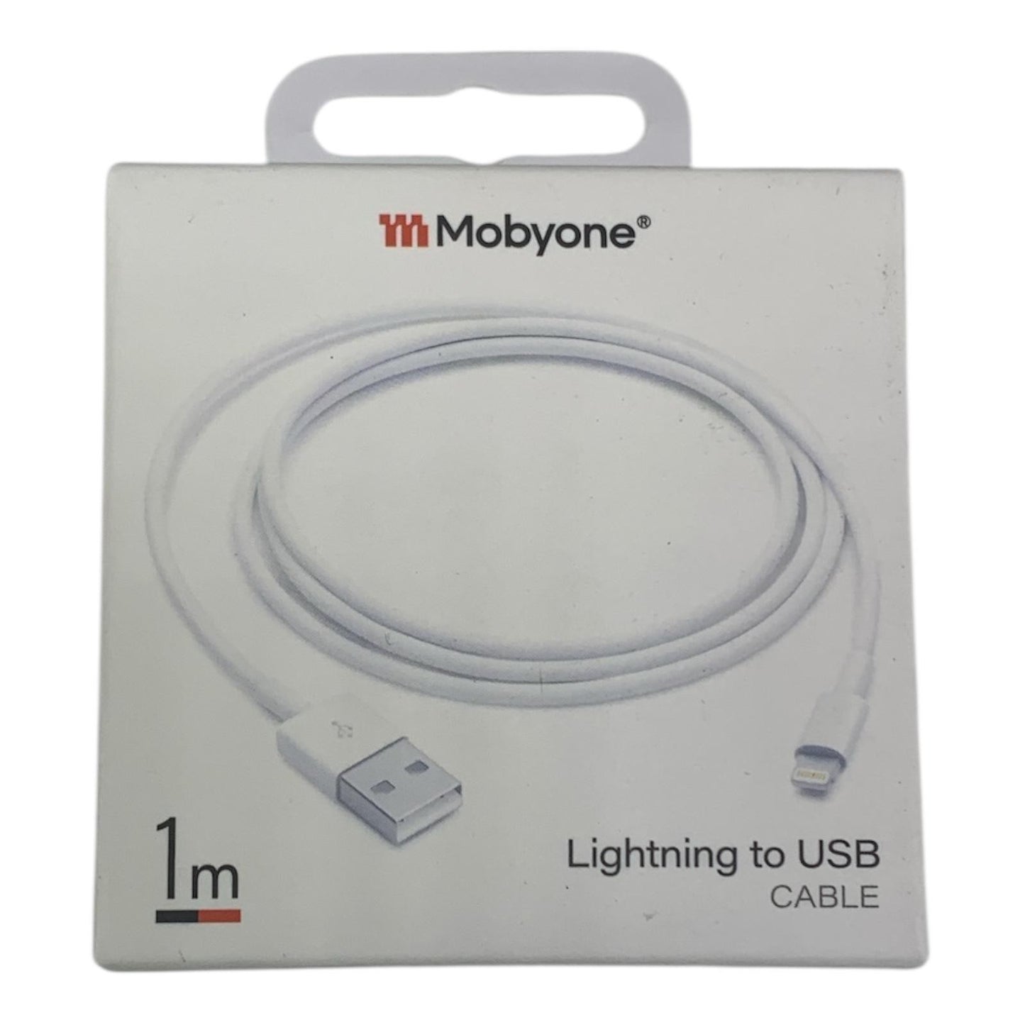 Mobyone USB to 8-Pin Charging Cable | 1m Fast Lead for Apple Devices – White