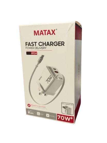 MATAX HY14 70W USB-C Fast Charger For Laptop & Phone PD Type-C Charging Adapter