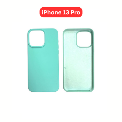 iPhone 13 Pro Silicone Case | Grey Blue Yellow Orange Pink Green Purple Cover