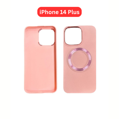 iPhone 14 Plus TPU Magnetic Case White Brown Green Blue Balck White Pink