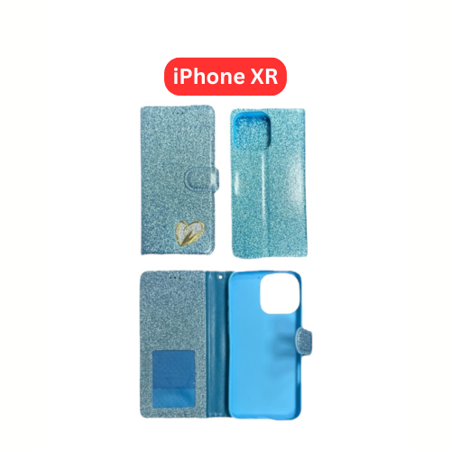 iPhone XR Heart Shiny Case | Glitter Cover Gold Red Black Blue Purple Silver RoseGold