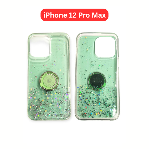 iPhone 12 Pro Max Drop Glue Ring Case | Clear Green Pink Purple Black