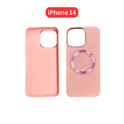 iPhone 14 TPU Magnetic Case White Brown Green Blue Balck White Pink