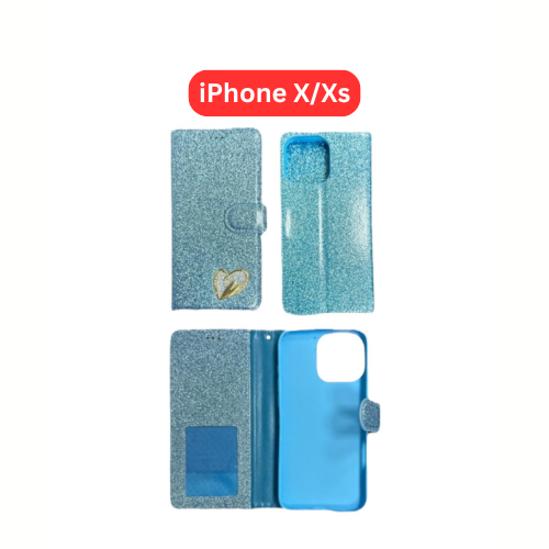 iPhone X/XS Heart Shiny Caase | Glitter Cover Gold Red Black Blue Purple Silver RoseGold