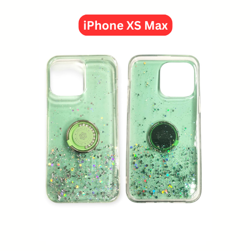 iPhone XS Max Drop Glue Ring Case | Clear Green Pink Purple