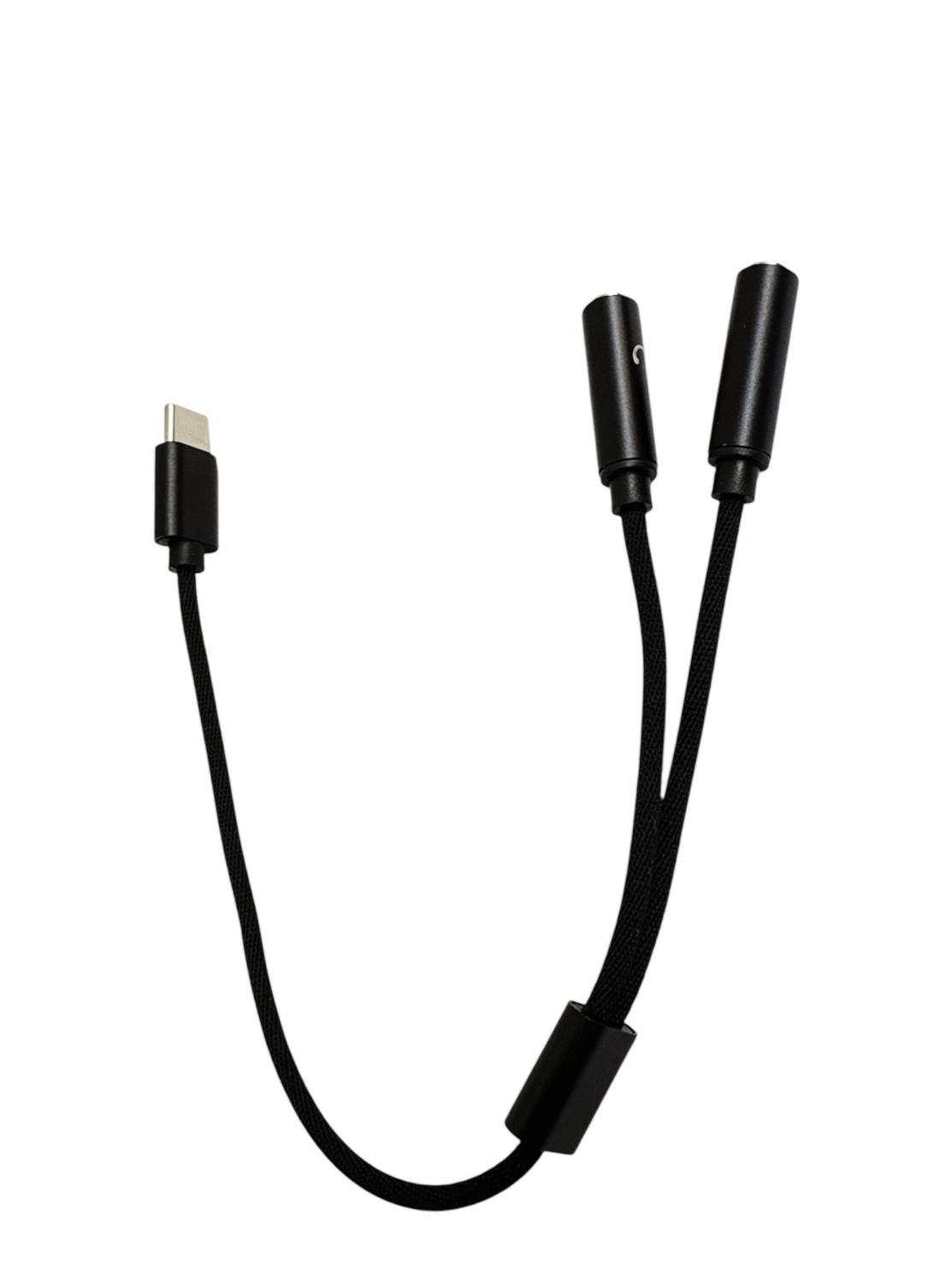 KY-218 Type-C to AUX Cable 28cm | DAC Decoder Chip | Gold-Plated Plug | Hi-Fi Audio