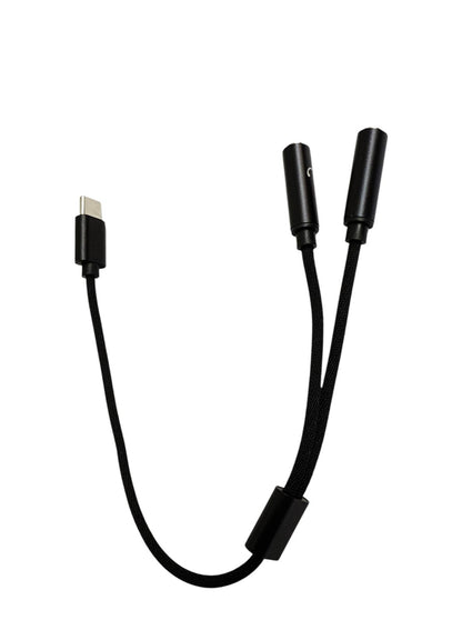 KY-218 Type-C to AUX Cable 28cm | DAC Decoder Chip | Gold-Plated Plug | Hi-Fi Audio