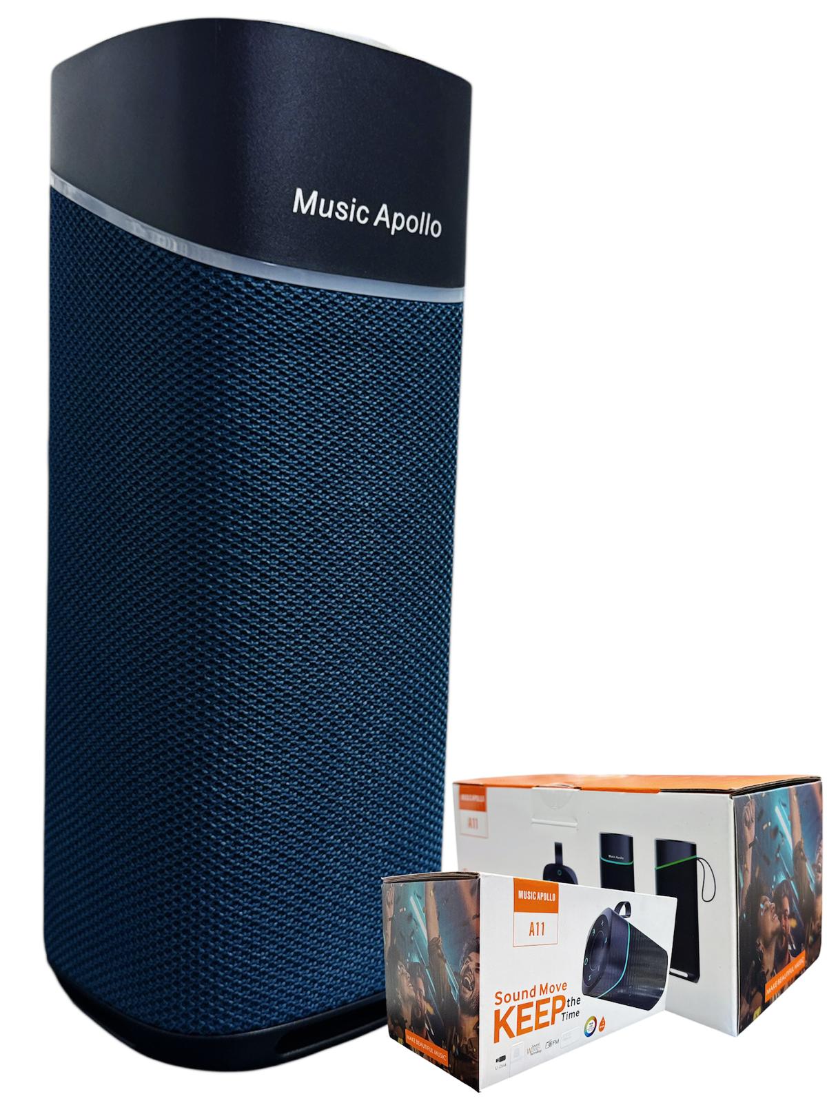 Music Apollo A11 Portable Speaker RGB LED Sound Waves Tech