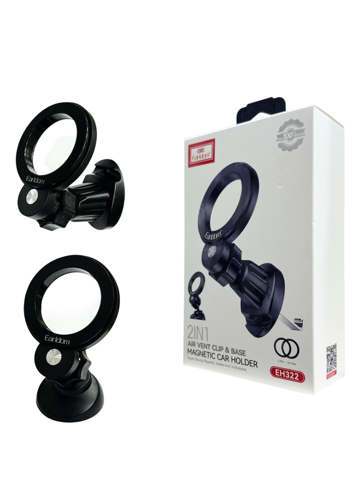Earldom EH322 2-in-1 Air Vent Clip & Base Magnetic Car Phone Holder