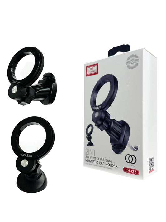 Earldom EH322 2-in-1 Air Vent Clip & Base Magnetic Car Phone Holder