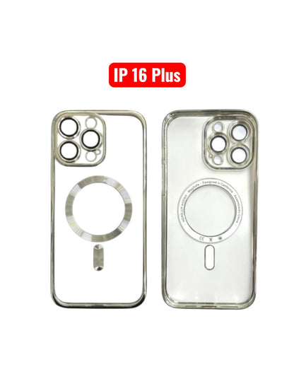 iPhone 16 Plus Magnetic Electroplating TPU Case | Silver Black Rose Gold Blue Green Gold