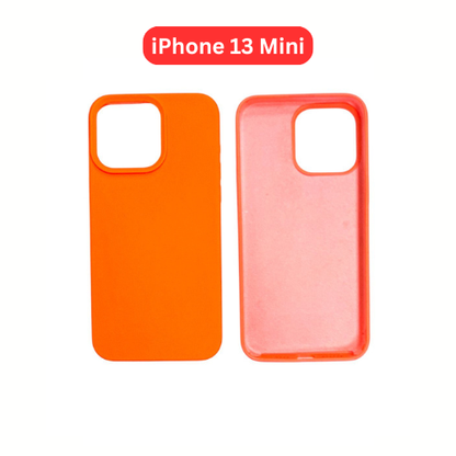 iPhone 13 Mini Silicone Case | Grey Blue Yellow Orange Pink Green Purple Cover