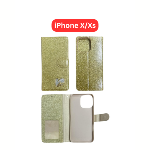 iPhone X/XS Heart Shiny Caase | Glitter Cover Gold Red Black Blue Purple Silver RoseGold