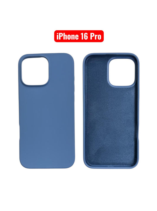 iPhone 16 Pro Silicone Case | Slim Protective Cover Blue Black Pink