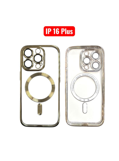 iPhone 16 Plus Magnetic Electroplating TPU Case | Silver Black Rose Gold Blue Green Gold