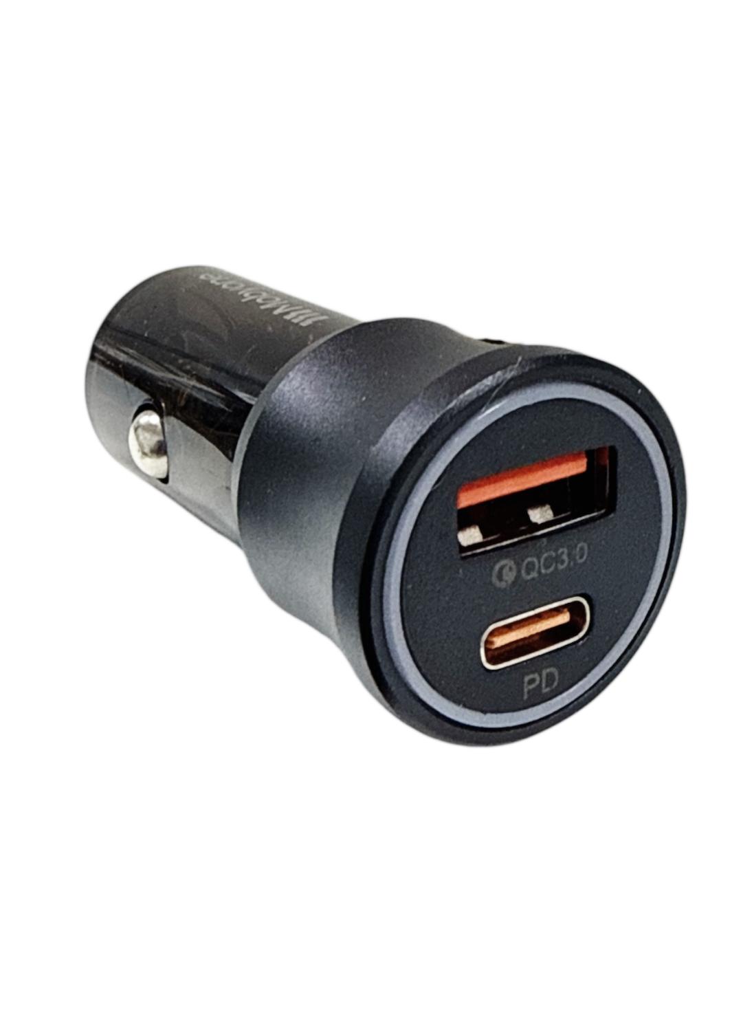Mobyone Model 12 Car Charger | Dual USB-A & USB-C 38W | 12–32V Fast Charge