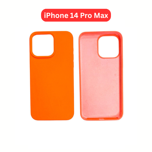 iPhone 14 Pro Max Silicone Case | Black Blue Yellow Orange Pink Green Purple Cover