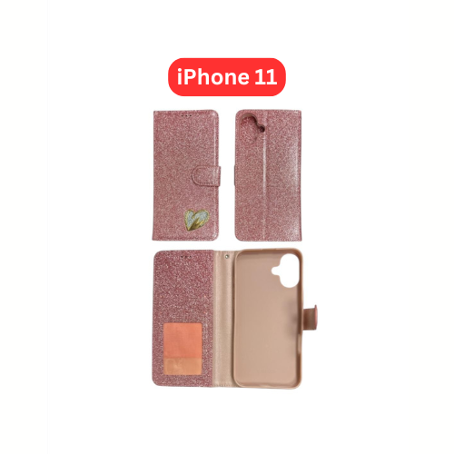 iPhone 11  Heart Shiny Case | Glitter Cover Gold Red Black Blue Purple