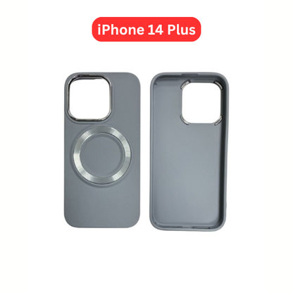 iPhone 14 Plus TPU Magnetic Case White Brown Green Blue Balck White Pink