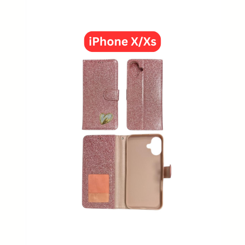 iPhone X/XS Heart Shiny Caase | Glitter Cover Gold Red Black Blue Purple Silver RoseGold