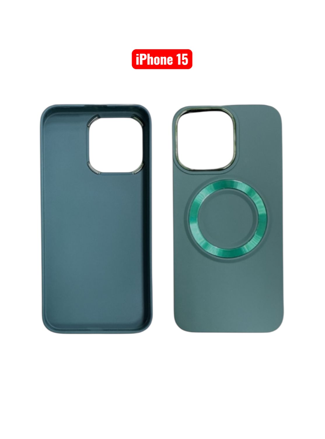 iPhone 15 TPU Magnetic Case | White Brown Green Blue Pink Slim Shockproof Cover