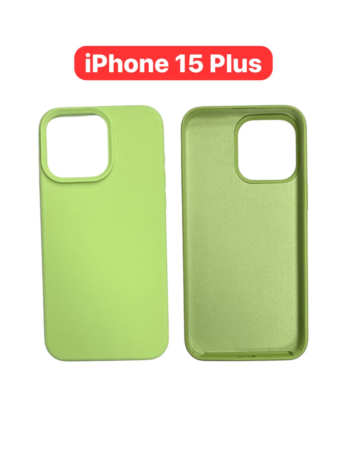 iPhone 15 Plus Silicone Case | Orange Pink Purple Teal Green Navy Yellow Cover