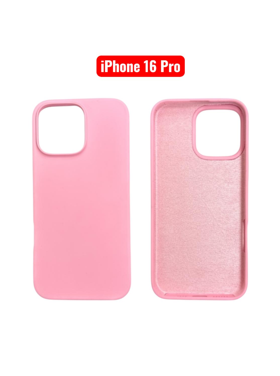iPhone 16 Pro Silicone Case | Slim Protective Cover Blue Black Pink