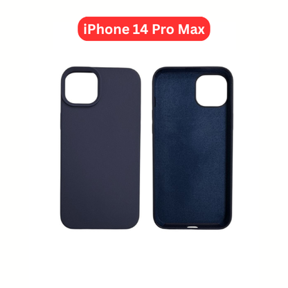 iPhone 14 Pro Max Silicone Case | Black Blue Yellow Orange Pink Green Purple Cover