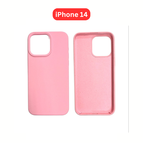 iPhone 14 Silicone Case | Black Blue Yellow Orange Pink Green Purple Cover