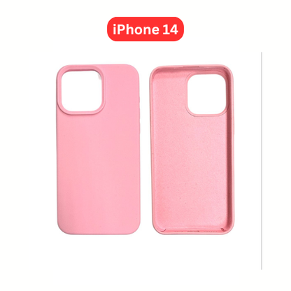 iPhone 14 Silicone Case | Black Blue Yellow Orange Pink Green Purple Cover