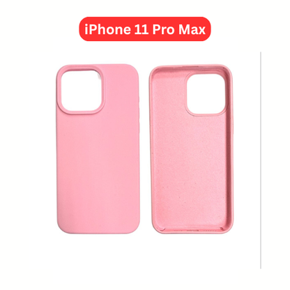iPhone 11 Pro Max Silicone Case | Orange Blue Pink Purple Green Yellow Cover