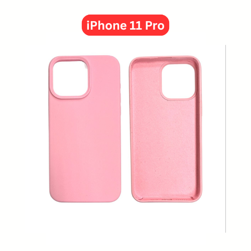 iPhone 11 Pro Silicone Case | Orange Blue Pink Purple Green Yellow Cover