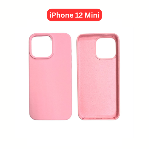 iPhone 12 Mini Silicone Case | Black Blue Green Yellow Pink Purple Cover