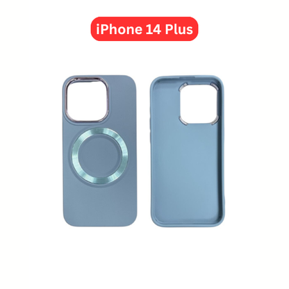 iPhone 14 Plus TPU Magnetic Case White Brown Green Blue Balck White Pink