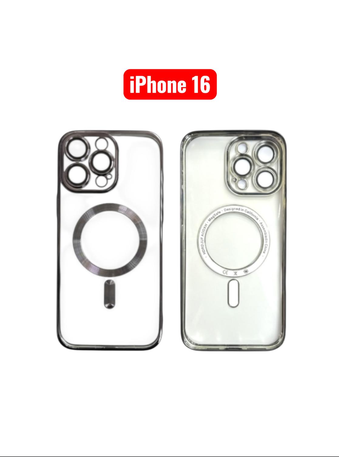 iPhone 16 Magnetic Electroplating TPU Case | Silver Black Rose Gold Blue Green Gold