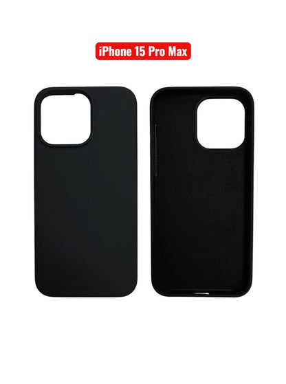 iPhone 15 Pro Max Silicone Case | Black Blue Yellow Orange Pink Green Purple Cover