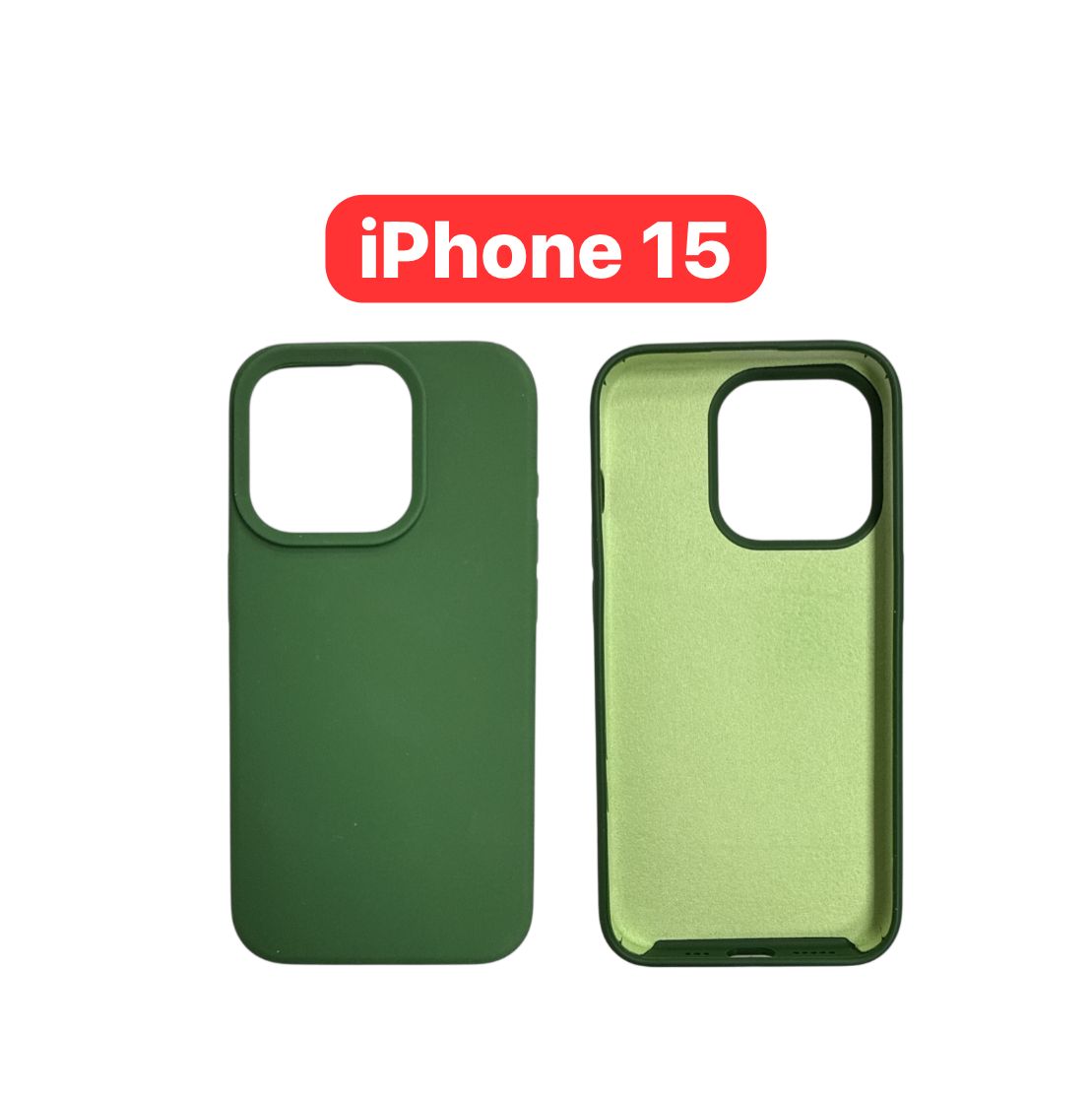 iPhone 15 Silicone Case | Yellow Teal Green Blue Navy Purple Orange Black Cover