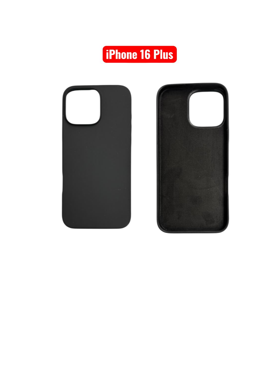 iPhone 16 Plus Silicone Case | Soft Protective Cover – Blue, Black, Pink