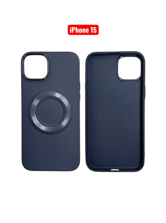 iPhone 15 TPU Magnetic Case | White Brown Green Blue Pink Slim Shockproof Cover