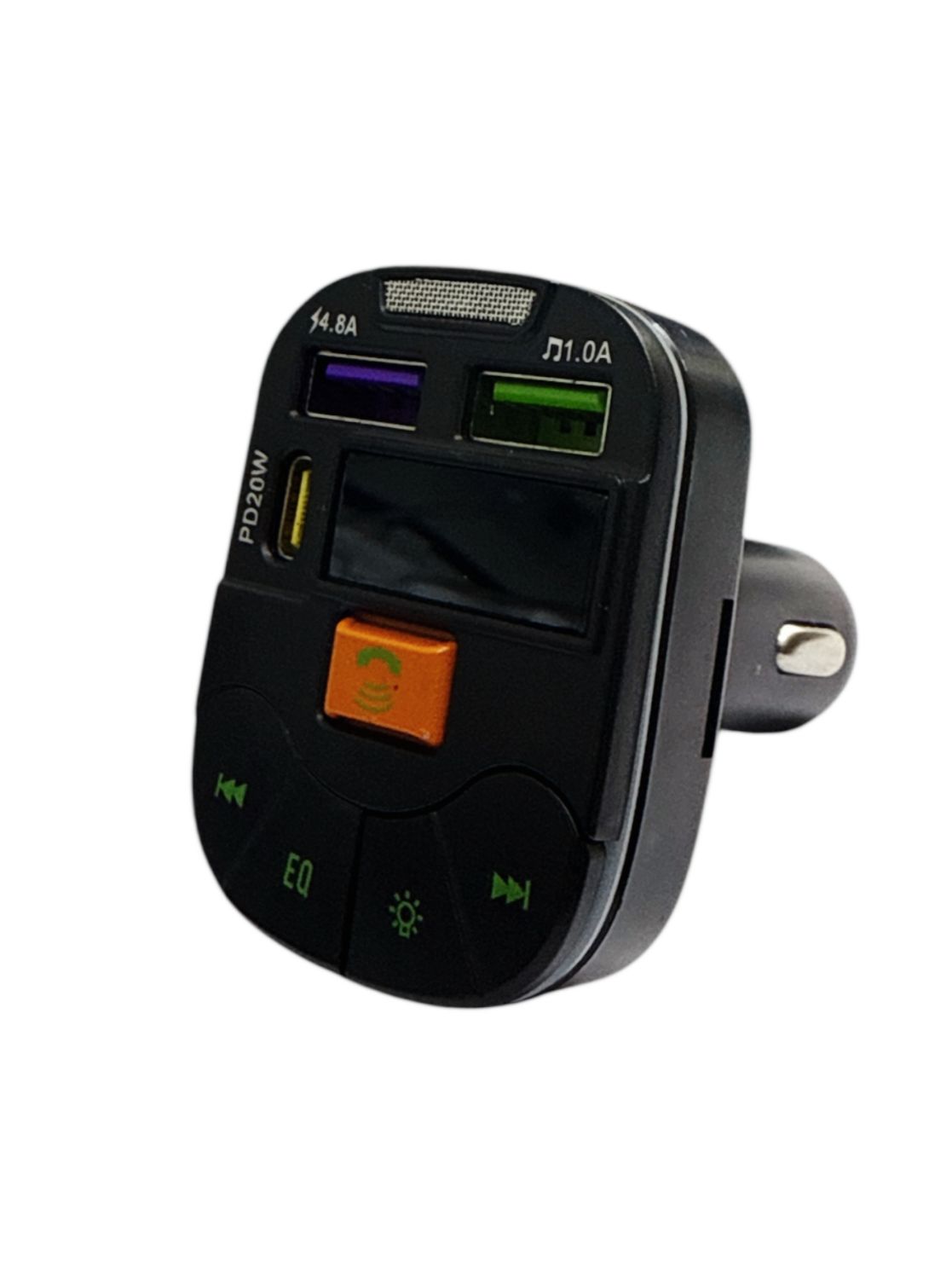 AHL Car FM Player Q19 | 20W PD Fast Charger | 4.8A USB | 12–24V Car Adapter