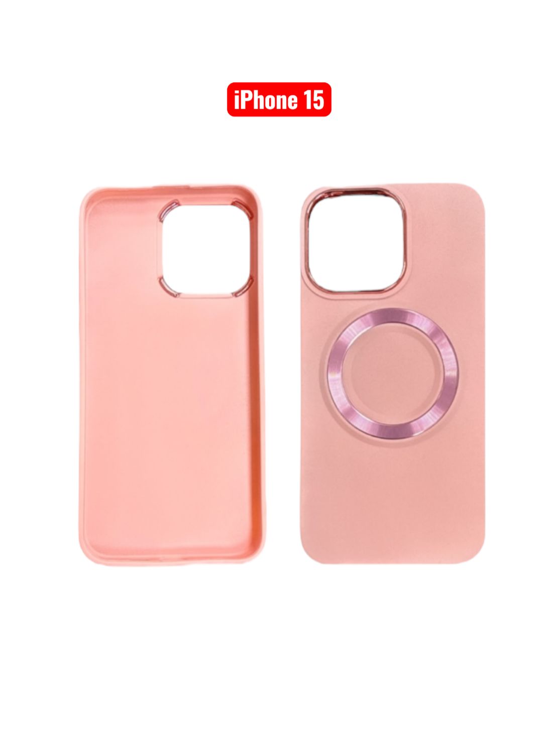 iPhone 15 TPU Magnetic Case | White Brown Green Blue Pink Slim Shockproof Cover