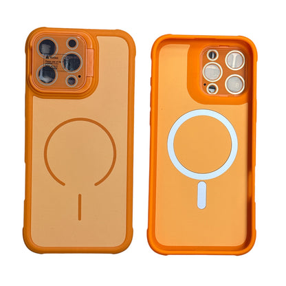 iPhone 16 Pro Max Premium Magnetic Case Luxury Cover Black Orange Blue