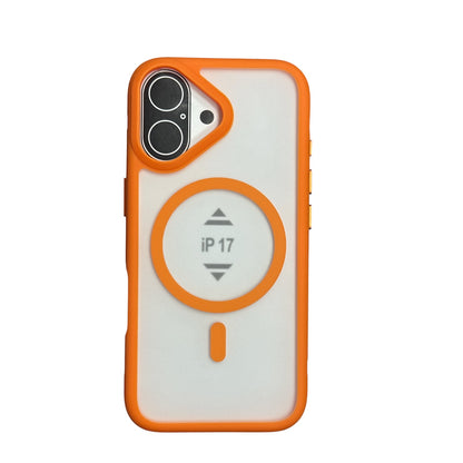 iPhone 17 Premium Silicon transparen Case Luxury Cover Black Orange Blue