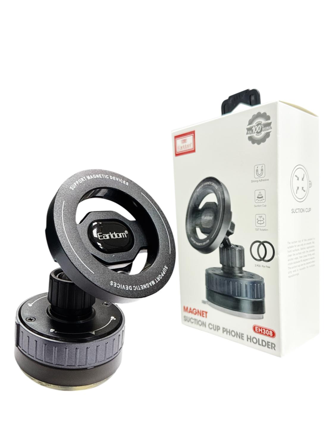 Earldom EH308 Magnetic Suction Cup Phone Holder – 360° Adjustable Mount