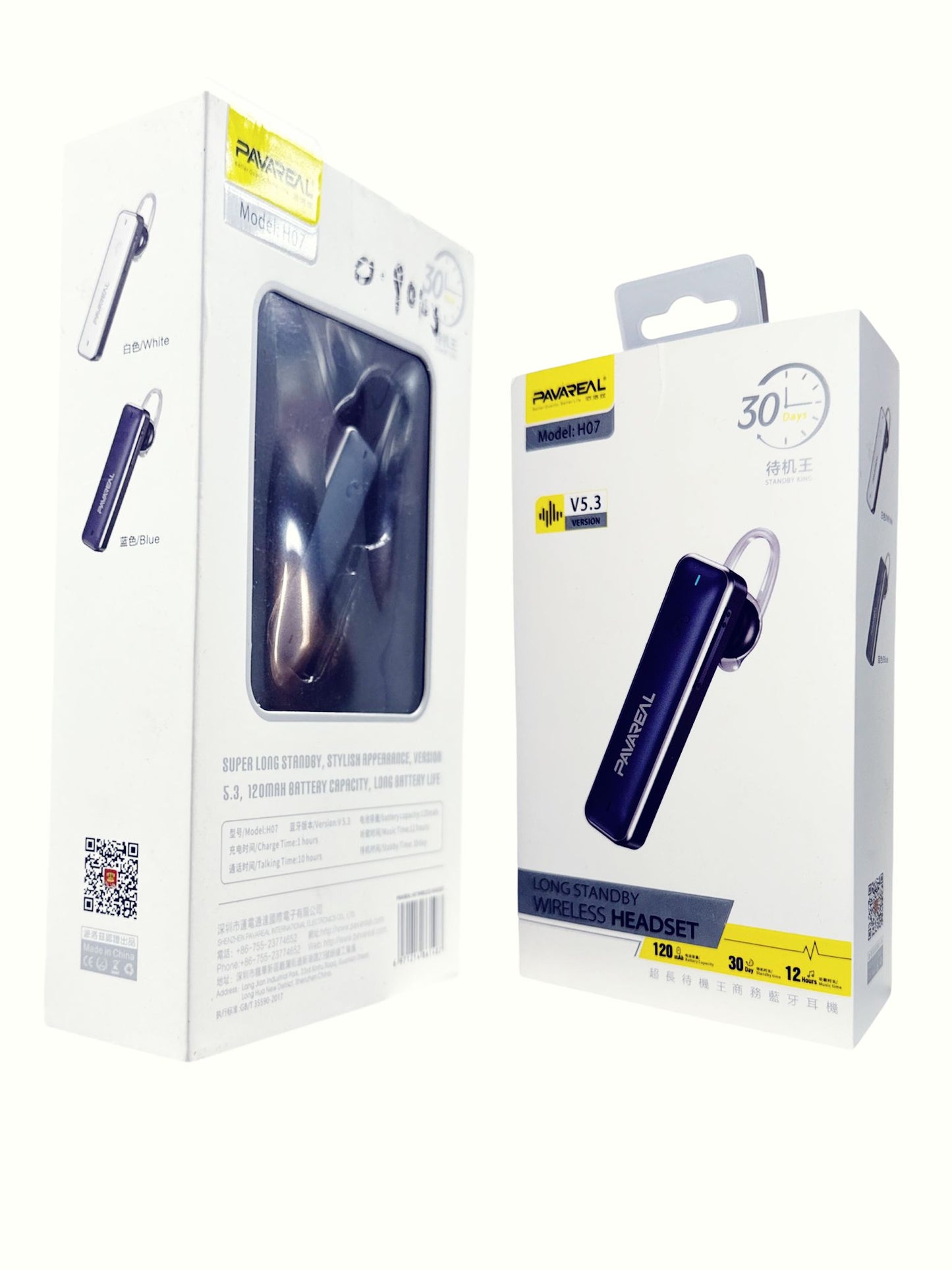 Pavareal H07 Wireless Bluetooth Headset | Long Standby | 5.3 Version