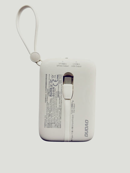 DUDAO K14 66W Powerbank – 3-Port Fast Charging Type-C, Lightning, USB