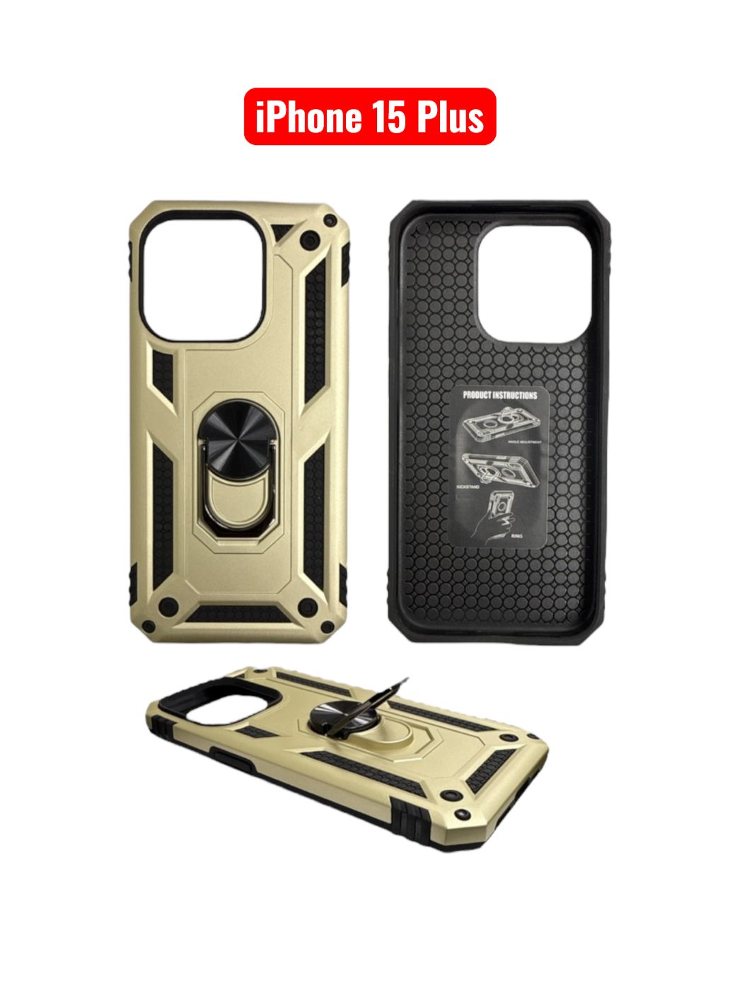 iPhone 15 Plus Sergant Hard Case | Red Black Gold Rose Gold Silver Cover