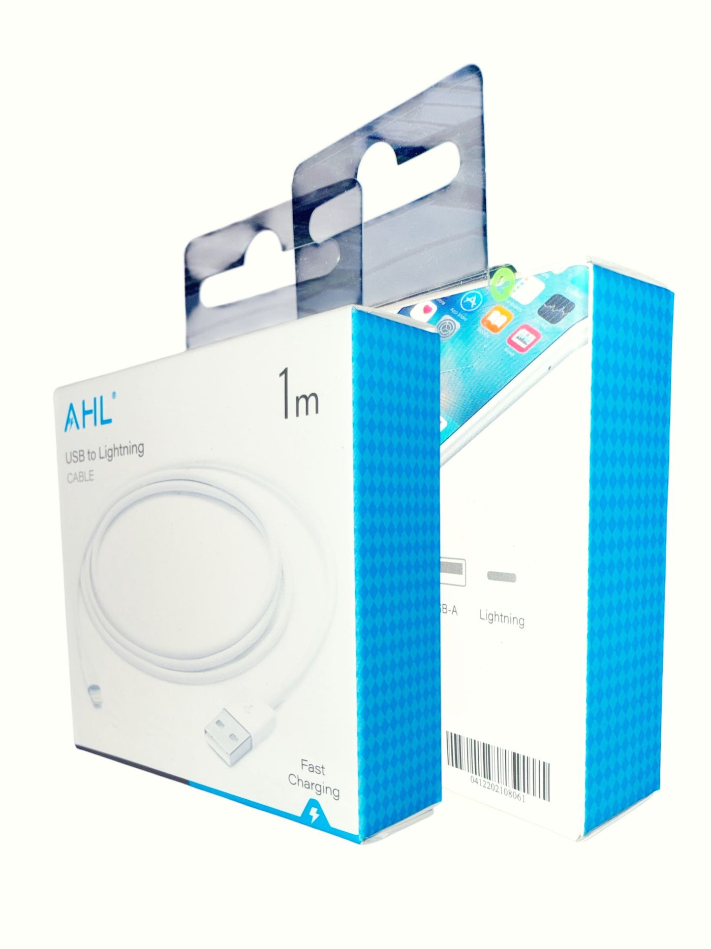 AHL USB to 8-Pin Charging Cable | 1m Fast Lead for Apple Devices – White