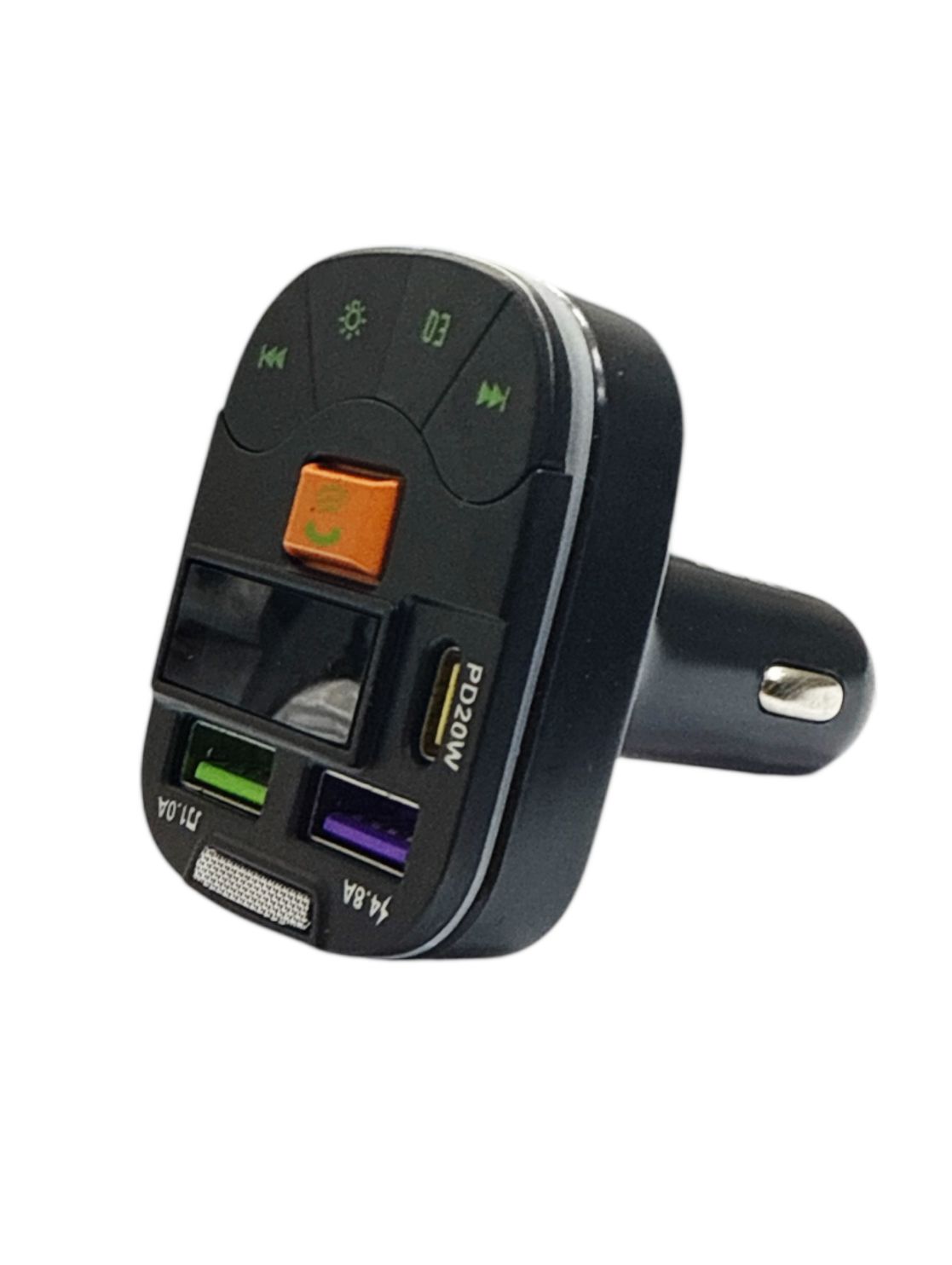 AHL Car FM Player Q19 | 20W PD Fast Charger | 4.8A USB | 12–24V Car Adapter