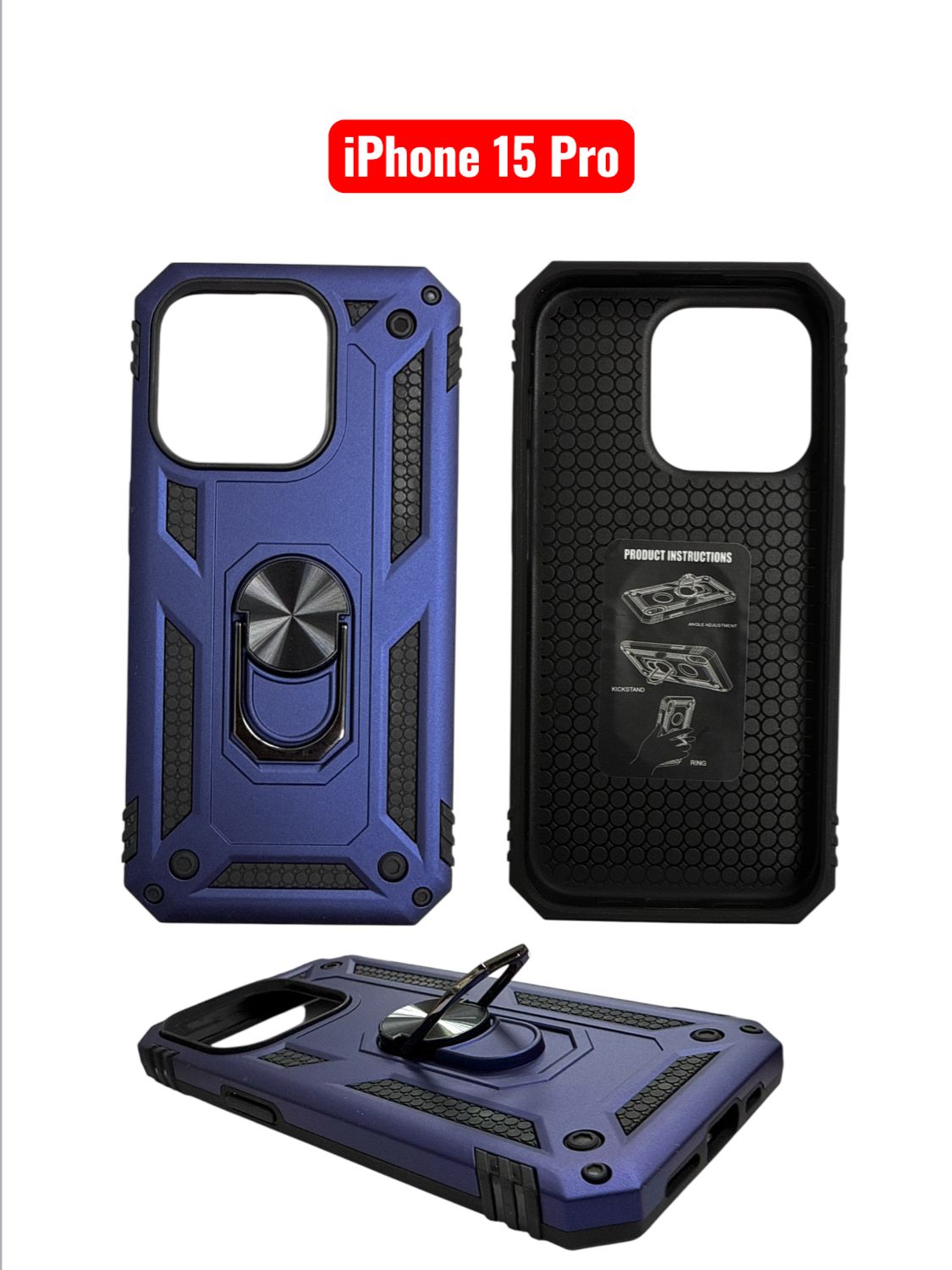 iPhone 15 Pro Sergant Hard Case | Red Green Blue Black Gold Rose Gold Silver Cover